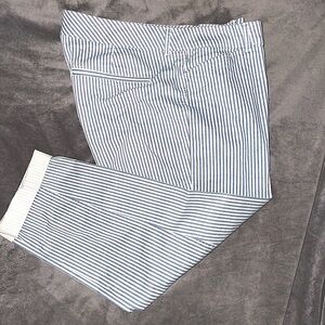 Chambray Blue & White Striped Jeans